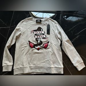 Grey Karl Lagerfeld Sweater brand new with tag never worn Medium size